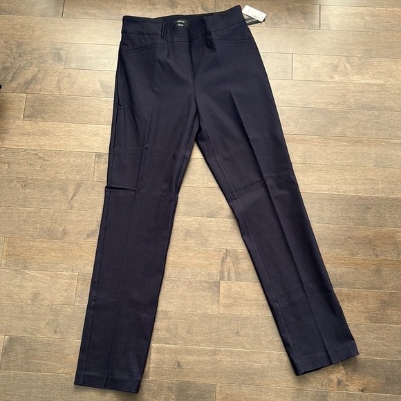 REITMANS Women’s Navy Blue Straight Leg Pull On Pants Iconic Fit Stretch Comfort - Picture 2 of 10